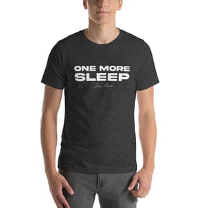 One More Sleep by Jon Anik, Men's T-Shirt, White Logo